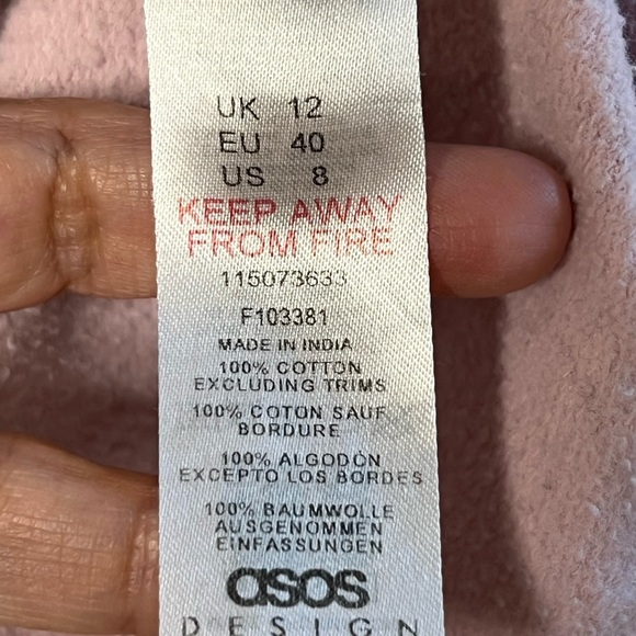 ASOS Smiley Pink Sweatshirt T Shirt SZ 8 EUC - Picture 3 of 6